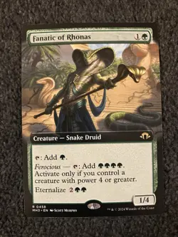 Magic The Gathering MTG - Fanatic of Rhonas (Extended Art) - Modern Horizons 3 - Image 1