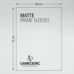 GAMEGENIC 100CT WHITE MATTE PRIME SLEEVES STANDARD SIZE DECK PROTECTOR NEW - Image 2