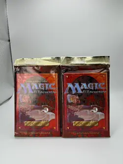 2 MTG Magic the Gathering SPANISH Fourth Edition Booster Packs New Sealed - Image 1
