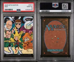 2025 MTG SPIDER-MAN #0017 HEX (MYTHIC RARE - BORDERLESS) PSA 10 - POP 2 - Image 3