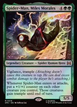 MTG Spider-Man, Miles Morales (FOIL) - Marvel's Spider-Man: Eternal-Legal M #18 - Image 1