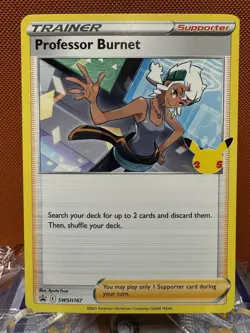 Pokemon TCG-Professor Burnett SWSH167 Black Star Promo NM 2173 - Image 1