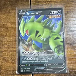 Pokemon Tyranitar V 097/163 Swsh05 Battle Styles Ultra Rare Holo Single Strike - Image 1
