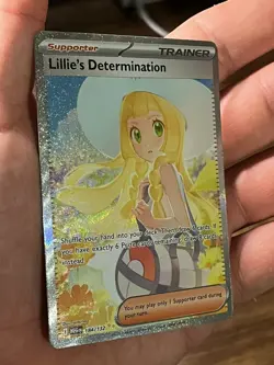 Lillie’s Determination 184/132 Special Illustration Rare Pokemon Mega Evolution - Image 3