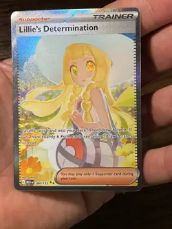 Lillie’s Determination 184/132 Special Illustration Rare Pokemon Mega Evolution - Image 4