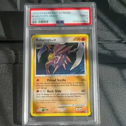 2009 POKEMON PLATINUM ARCEUS #4 KABUTOPS-HOLO PSA 9 - Image 1