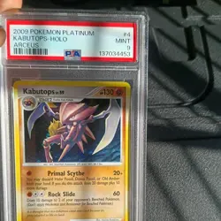 2009 POKEMON PLATINUM ARCEUS #4 KABUTOPS-HOLO PSA 9 - Image 2