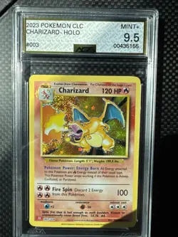 TWO 2023 Pokemon CLC EN Charizard #003 HOLO AGS 9.5 MINT + PSA CGC - Image 1
