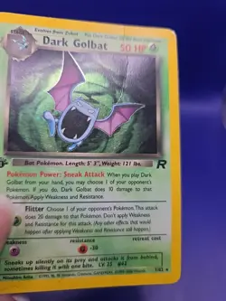 Dark Golbat 1st Edition Team Rocket 24/82 Rare WOTC Vintage Pokemon - Image 2