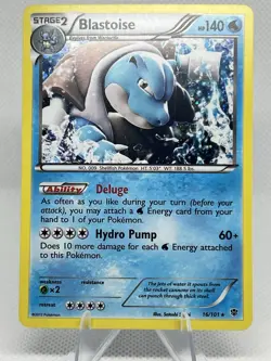 2013 Pokemon TCG PLASMA BLAST BLASTOISE HOLO 16/101 Lp - Image 1