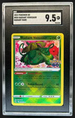 2022 Pokemon SWSH Pokemon GO Radiant Venusaur #004/078 SGC 9.5 - Image 1