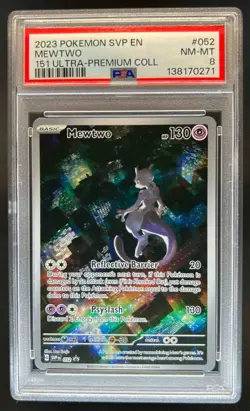 2023-25 Pokemon SV Black Star Promos - SVP EN Mewtwo #052 PSA 8 - Image 1