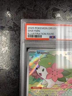 2025 POKEMON DESTINED RIVALS EN SHAYMIN ILLUSTRATION RARE #185 - PSA 8 - Image 3