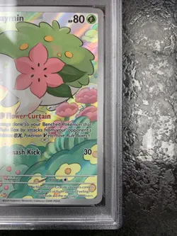 2025 POKEMON DESTINED RIVALS EN SHAYMIN ILLUSTRATION RARE #185 - PSA 8 - Image 5