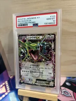 2015 POKEMON JAPANESE XY PROMO COROCORO #123 RAYQUAZA EX PSA 10 LOW POP - Image 3