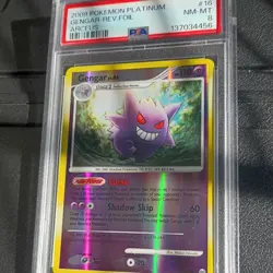 2009 POKEMON PLATINUM ARCEUS #16 GENGAR-REVERSE FOIL PSA 8 - Image 2