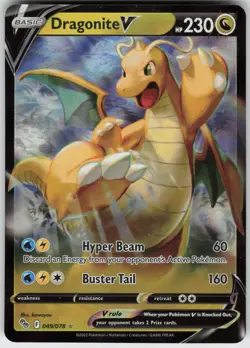 UR-01 Holo Dragonite V 049/078 Ultra Rare Pokemon GO - Image 1