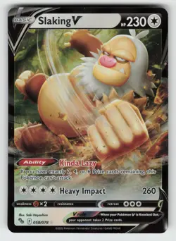 UR - 02 Holo Slaking V 058/078 Ultra Rare Pokemon GO - Image 1