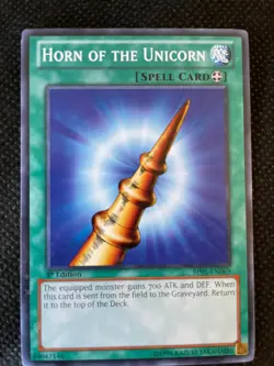 Horn of the Unicorn - BP01-EN069 - Starfoil Rare - 1st Edition NM Yugioh! - Image 1