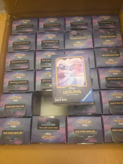 Disney Lorcana Elsa Trading Card Game 80 Card Deck Box Ravensburger - Case - Image 1