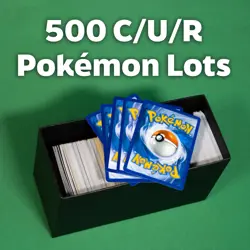 500 Pokemon Card Lot - Rares, Commons & Uncommons - Bulk TCG - No Energy Cards - Image 1