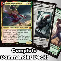 MTG Commander EDH Terra, Magical Adept 100 Cards Custom Deck 5 Color Sagas - Image 1