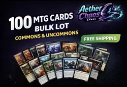 Magic the Gathering 100 Card Lot – Commons & Uncommons – No Basic Lands - Image 1