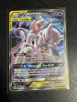 Mewtwo & Mew GX SM191 Tag Team Promo Card - NM - Image 1
