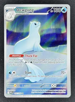 Pokemon Card Dewgong 097/094 Phantasmal Flames Illustration Rare NM - Image 1