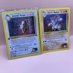 Vintage Pokemon Lot Of 2 Cards Giovanni's Persian 08/132 & Brocks Rhydon 2/132 - Image 4