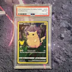 Pokemon Pikachu TCG Celebrations Card 005/025 25th Anniversary PSA 8 - Image 1
