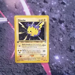 Pikachu 70/111 1st Edition Neo Genesis Pokemon Card Vintage 2000 *crease* - Image 1