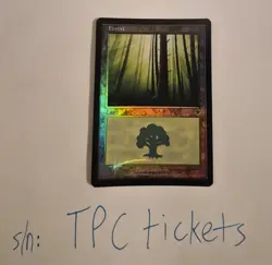 FOIL - Forest - Invasion - Magic the Gathering MTG - Near Mint NM - TCG Value $7 - Image 1