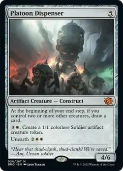 1 x Platoon Dispenser - Foil - The Brothers' War - Light Play - MTG - Image 1