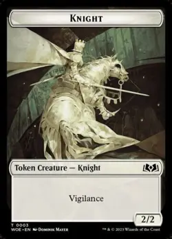4x Knight Token - Wilds of Eldraine WOE - NM - Image 1