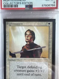1993 MtG Righteousness Magic: the Gathering CE PSA 8 WOTC - Image 2