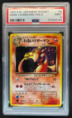 1997 Pokemon Team Rocket JP Dark Charizard #006 PSA 9 - Image 1