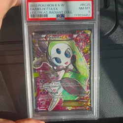 2013 Pokemon Legendary Treasures Radiant Collection PSA 8 Meloetta EX Holo #RC25 - Image 1