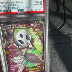 2013 Pokemon Legendary Treasures Radiant Collection PSA 8 Meloetta EX Holo #RC25 - Image 3