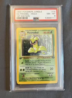 1999 Pokemon TCG Victreebel Jungle Holo 14/64 1st Edition PSA 8 NM-MT - Image 1