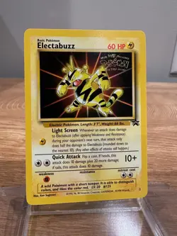 🔥 Electabuzz Pokemon 🔥 WB Gold Stamp #2 1999 First Movie Black Star Promo - Image 2