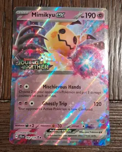 Pokemon TCG Mimikyu EX Double Rare STAMPED 069/159 Journey Together Near Mint - Image 1
