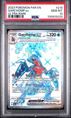 PSA 10 2023 POKEMON PAR EN-PARADOX RIFT | ULTRA RARE GARCHOMP EX 219 - Image 3