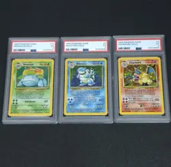 Charizard Blastoise Venesaur Base Set Unlimited PSA 5 Set (Pokemon TCG, 1999) - Image 2