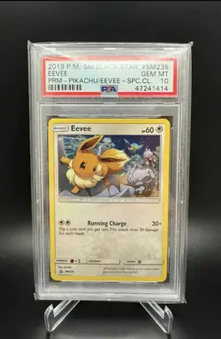 2019 Pokemon Sun & Moon Black Star Promo Holo Eevee SM235 - PSA 10 GEM MT - Image 1