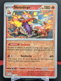 Pokemon Skeledirge #031/191 English Surging Sparks Reverse Holo - Image 1