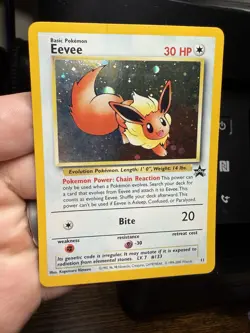 Pokemon Eevee 11 WOTC Black Star Promo Holo - Image 1