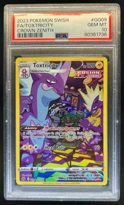 2023 Pokemon SWSH Crown Zenith Toxtricity Galarian Gallery #GG09/GG70 PSA 10 - Image 1
