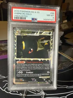 Pokemon Umbreon Prime Undaunted Holo 86/90 | PSA 8 | 2010 English - Image 1