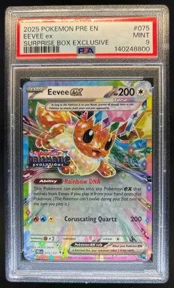 2025 Pokemon Prismatic Evolutions Eevee ex Promos #075/131 PSA 9 - Image 1